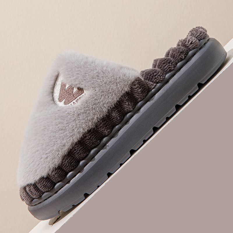 Winter plus size Men's Cotton Slippers Thickened Indoor and Outdoor Wear Non-slip Thick Bottom Warm Home Use Men's and Women's Cotton Slippers Day