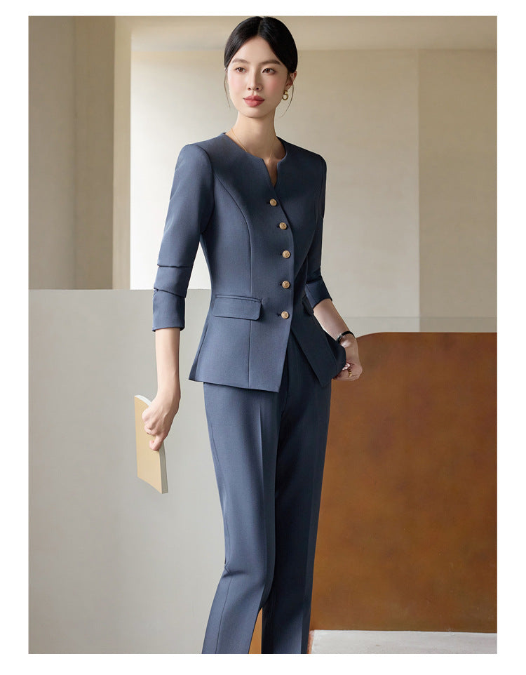 Suit Suit for Women Spring & Fall New Fashion Elegant Goddess Style Professional Wear Formal Wear Beauty Salon Jewelry Store Work Clothes