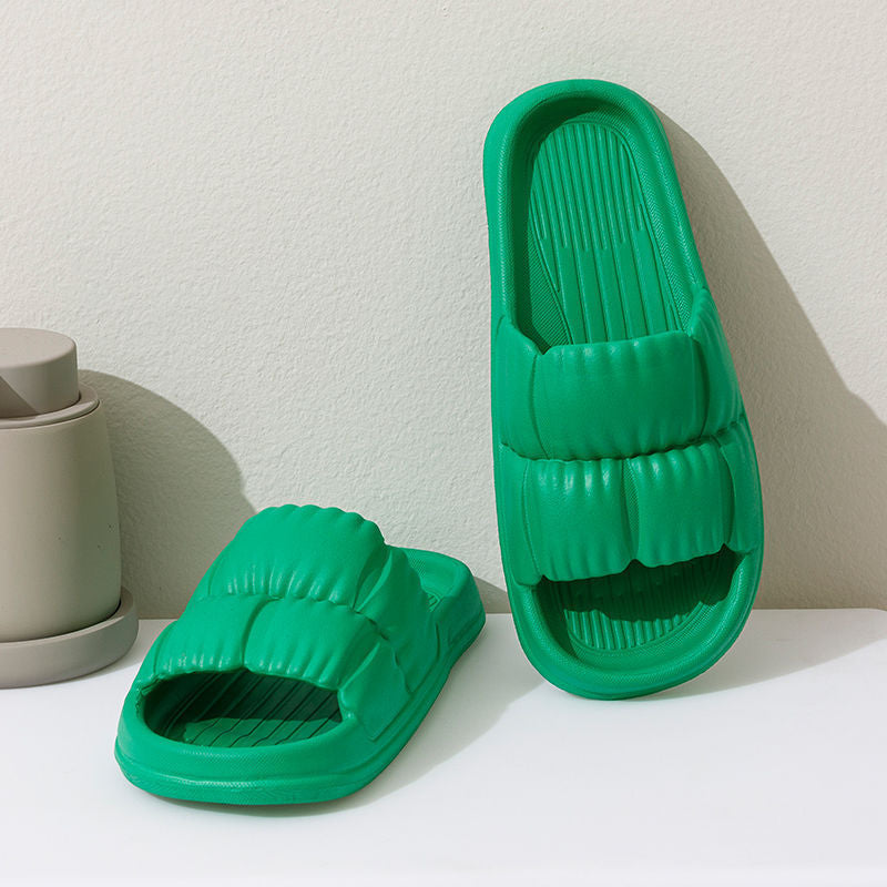 Slip Slippers Women's Summer Household Non-slip Bathroom Bathing Couple's Thick-soled Household Men's Summer Simple Sandals