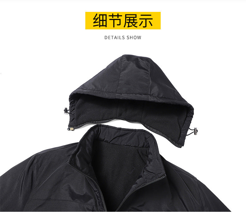 Cross-Border [M-8Xl] Cross-Border Large Size Men's Jacket Autumn and Winter New Casual Middle-Aged Men's Jacket Fleece-Lined