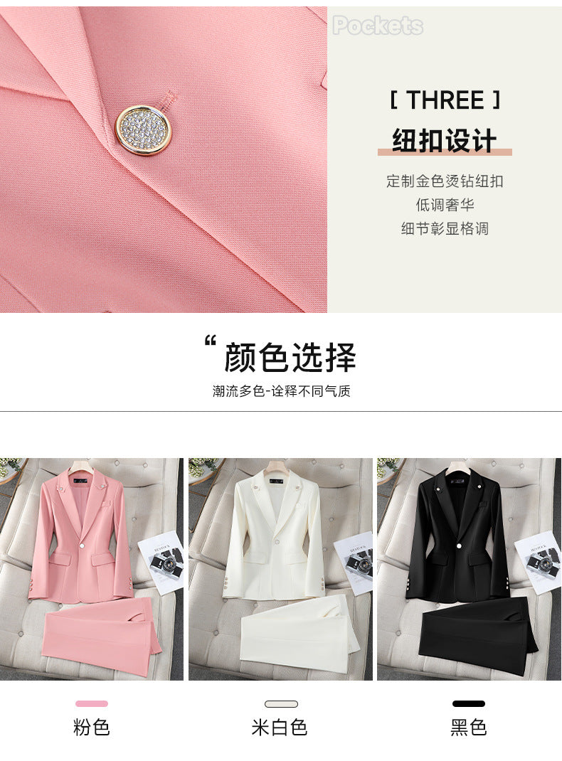 Cross-Border Women's Suit Set, New Autumn Style for College Students, Interview Formal Wear, Elegant Goddess Style Casual Blazer