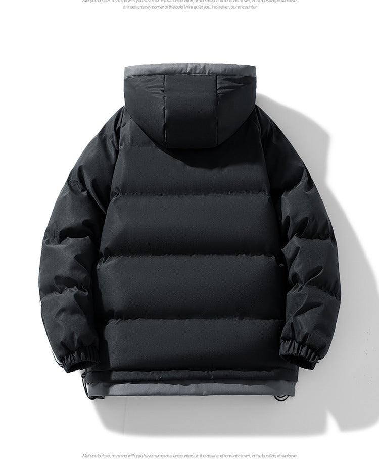 Winter Cotton-padded Clothes Men's Handsome Hooded Trendy Brand Bread Suit Clip Cotton-padded Jacket Men's Cross-border Thickened Cotton-padded Jacket Japanese Men's Clothing