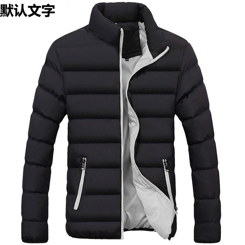 Cotton Coat Men's Coat Youth Short Winter Clothes Korean Fashionable Men's Velvet Cotton Coat Winter Cotton Coat Student's Cotton Coat