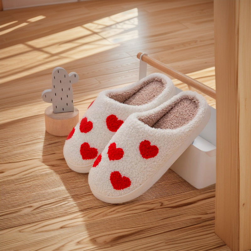 Cross-Border Cotton Slippers for Autumn and Winter, Warm and Non-Slip Tpr Indoor Slippers for Men and Women, Couple Style, Cute Cartoon Design