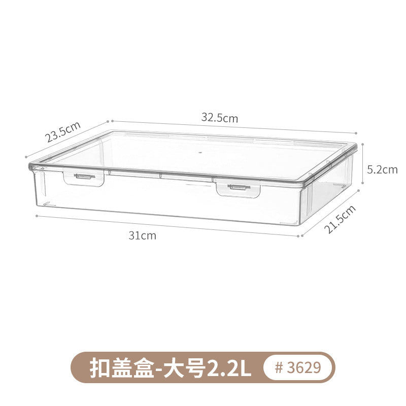 [Special Offer] Transparent Storage Box Flip-Top Organizer Multi-Purpose Square Storage Box Miscellaneous Box 20 Sizes
