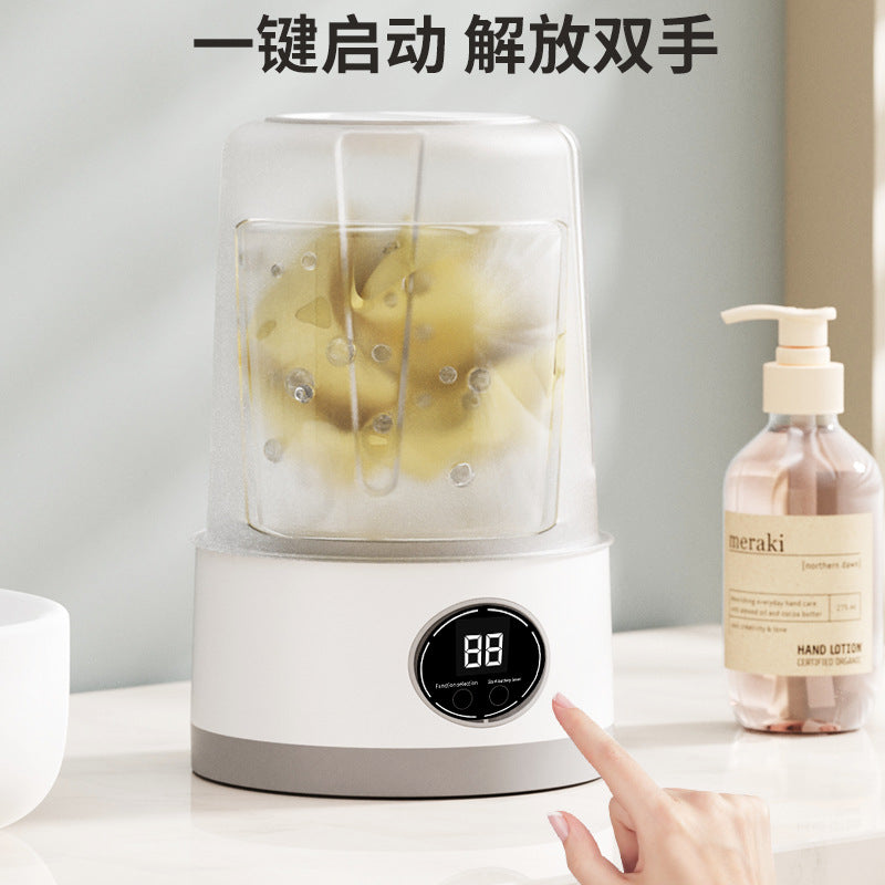 Small Mini Washing Machine Household Fully Automatic Small Washing Machine Washing Socks Mask Desktop Rechargeable Washing Machine
