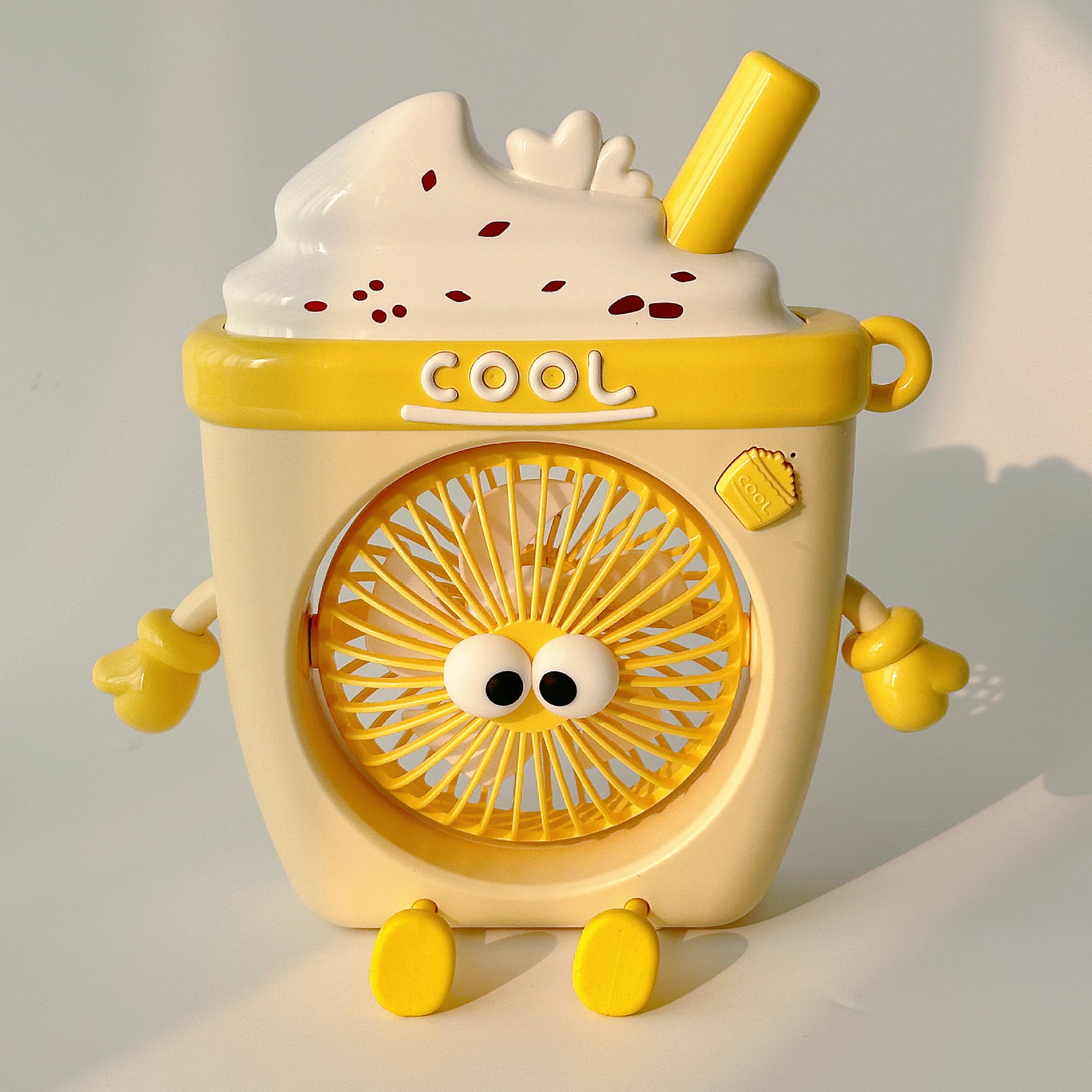Food Toy Series Cartoon Electric Fan Summer Small Dormitory Fan USB Mini Fan Portable Handheld Fan