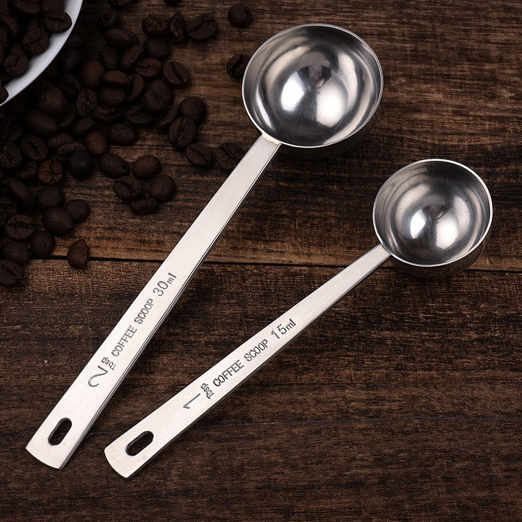 Factory Direct Sales 15ml Coffee Measuring Spoon 304 Stainless Steel Measuring Spoon Milk Powder Long Handle 20ml Baking Tools Wholesale