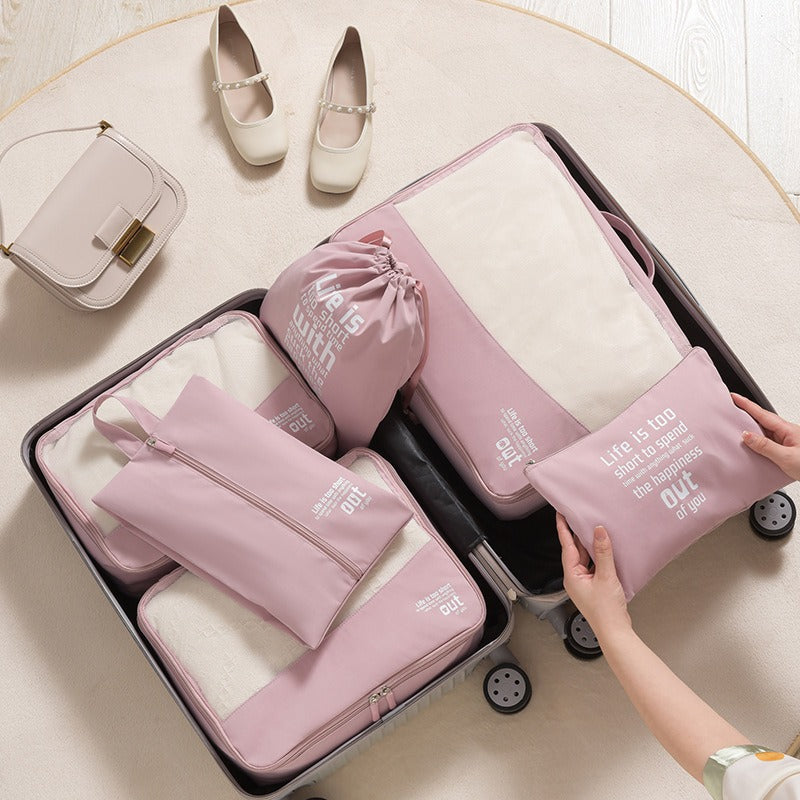 Cross-Border Travel Storage Set, Business Trip Packaging, Clothes Organizing Bag, Machine Washable, Multi-Functional Travel Storage Six-Piece Set