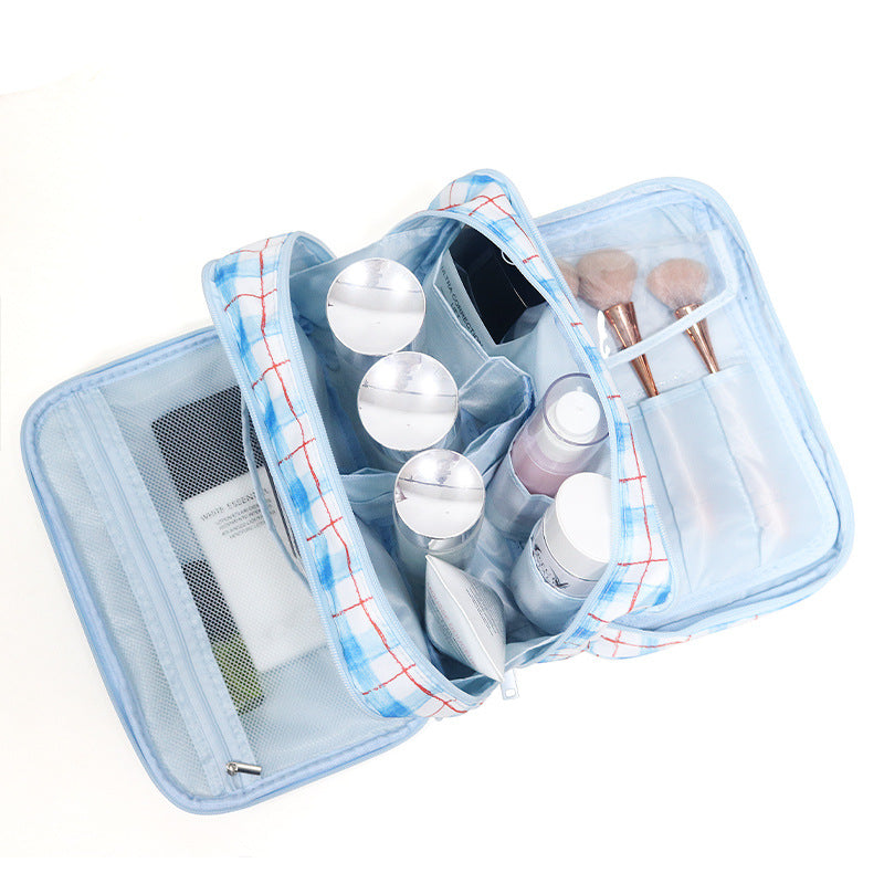 Cross-Border New Style Partitioned Cosmetic Bag, Portable Travel Toiletry Bag with Dry and Wet Separation, Large Capacity Multifunctional Storage Bag