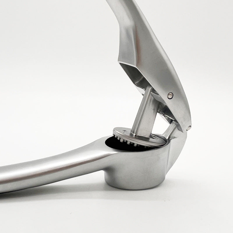 Manual Stainless Steel Zinc Alloy Garlic Press Household Kitchen Multi-Functional Garlic Press Thickeneded Clip and Pinch Garlic Press