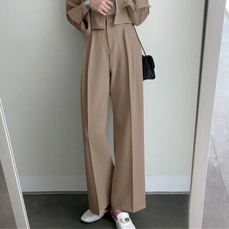 Autumn 2022 New khaki Small Suit Jacket Women's High Sense Small Temperament Commuter Suit suit