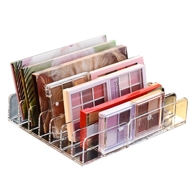 Cross-border Eye Shadow Plate Storage Rack Transparent Powder Cake Box Desktop Drawer Split-compartment Cosmetic Cosmetic Storage Rack Customization
