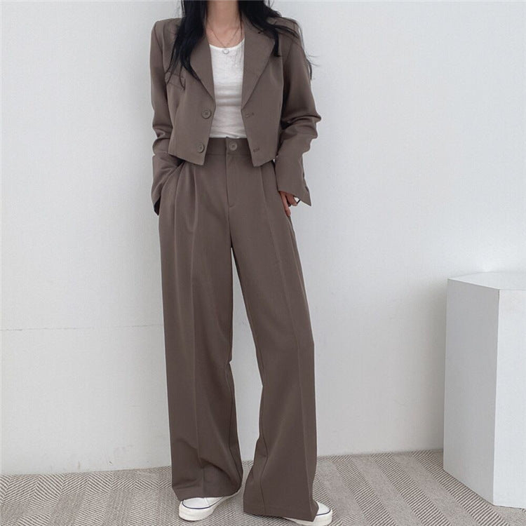 Autumn 2022 New khaki Small Suit Jacket Women's High Sense Small Temperament Commuter Suit suit