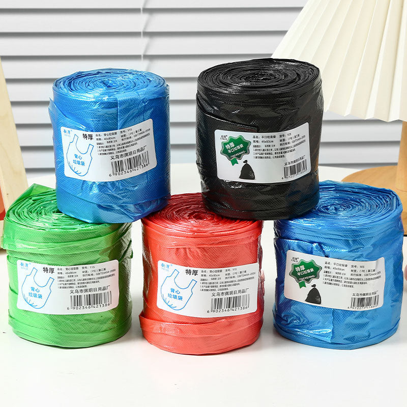 Household Thickeneded Satchel Garbage Bags Household Plastic Bags Kitchen Dormitory Disposable Flat Mouth Hotel Garbage Bags