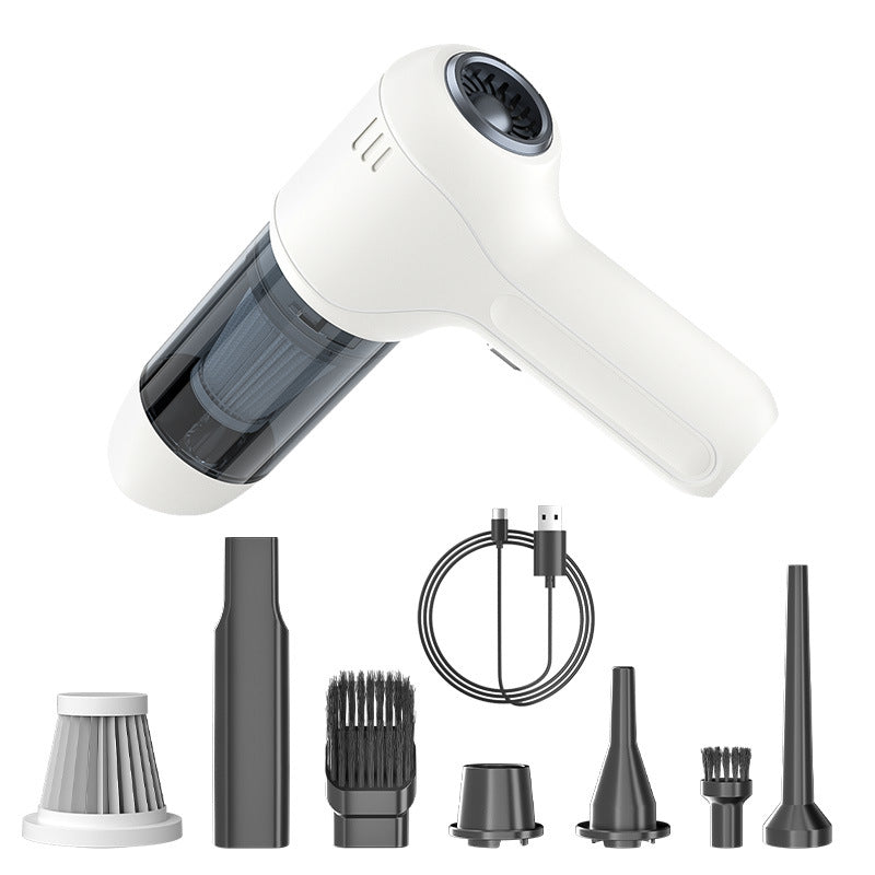 10KPa High-Suction Compact Cordless USB Portable Vacuum Cleaner for Cars, Home, Office