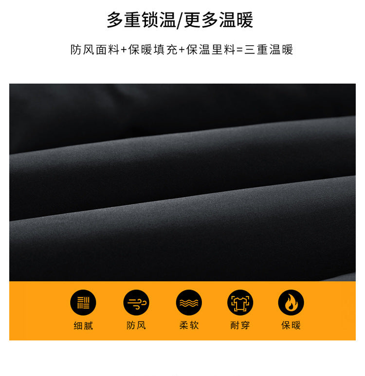 Winter Cotton-padded Clothes Men's Handsome Hooded Trendy Brand Bread Suit Clip Cotton-padded Jacket Men's Cross-border Thickened Cotton-padded Jacket Japanese Men's Clothing