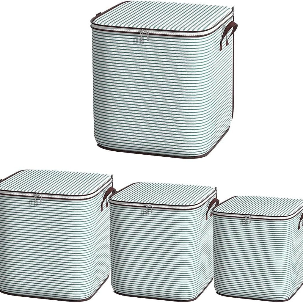 Clothes Storage, Moving, Large-Capacity Wardrobe, Clothing Storage Box, Dust-Proof Storage Basket, Zipper, Portable