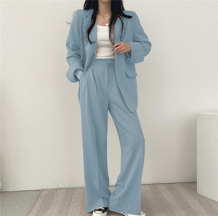 Suit Jacket High Sense Women's Spring and Autumn Design Sense Thin Niche Professional suit Temperament Slim-fit Small Suit Two-piece Set
