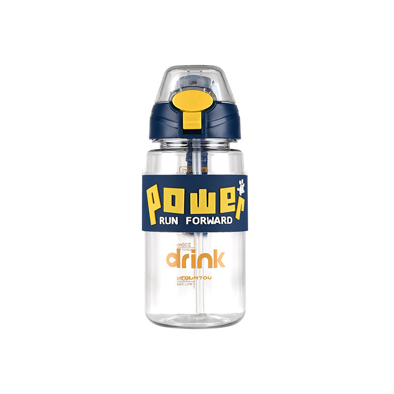 Straw Cup Student High Temperature Cartoon Cute Universal Wholesale Plastic Handy Cup Direct Drinking Large Capacity Kettle