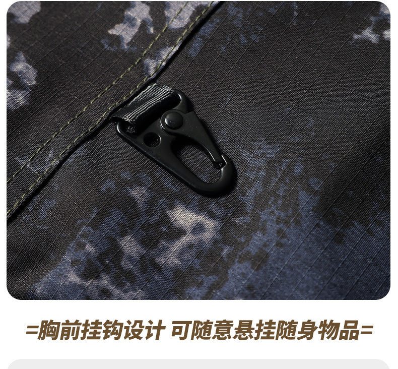 Autumn and Winter Tactical Camouflage Cotton Jacket Men's Cotton Jacket Jacket Cotton Jacket Hooded Jacket Thickeneded Work Clothes Outdoor