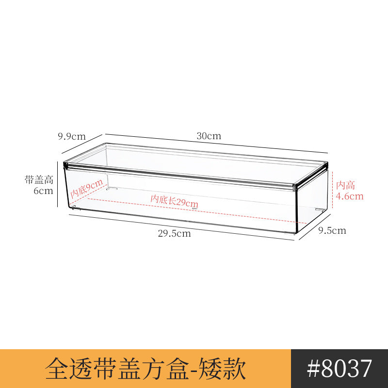 Tea Set Storage Box with Lid Dust-Proof Transparent Tea Table Desktop Tea Cup Storage Rack Kung Fu Teapot Storage Rack