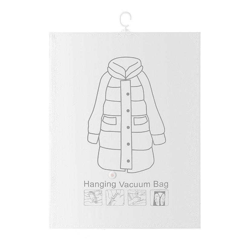 Hanging down Jacket Clothing Storage Bag Vacuum Hanging Clothes Bag Vacuum Compression Bag Hook-Type Clothing Dust Bag
