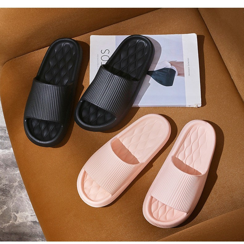 2508 New EVA Cross-border Wholesale Thick Bottom Feeling Slippers Women's Summer Couple Home Mute Bathroom Bath