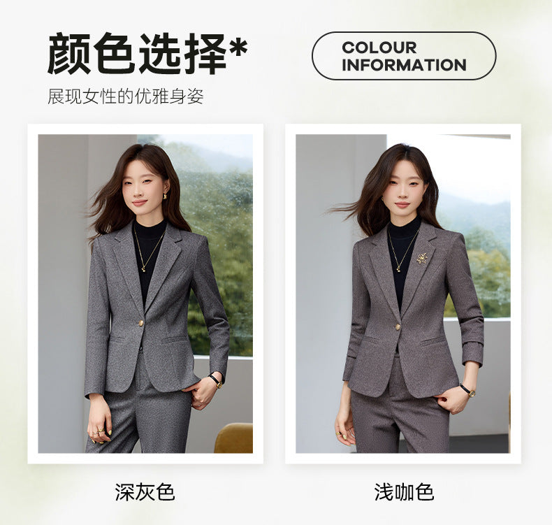 Cross-Border High-End Women's Suit Set, New Autumn Style, Professional Formal Wear, High-End, Elegant, Fashionable Workplace Suit Jacket