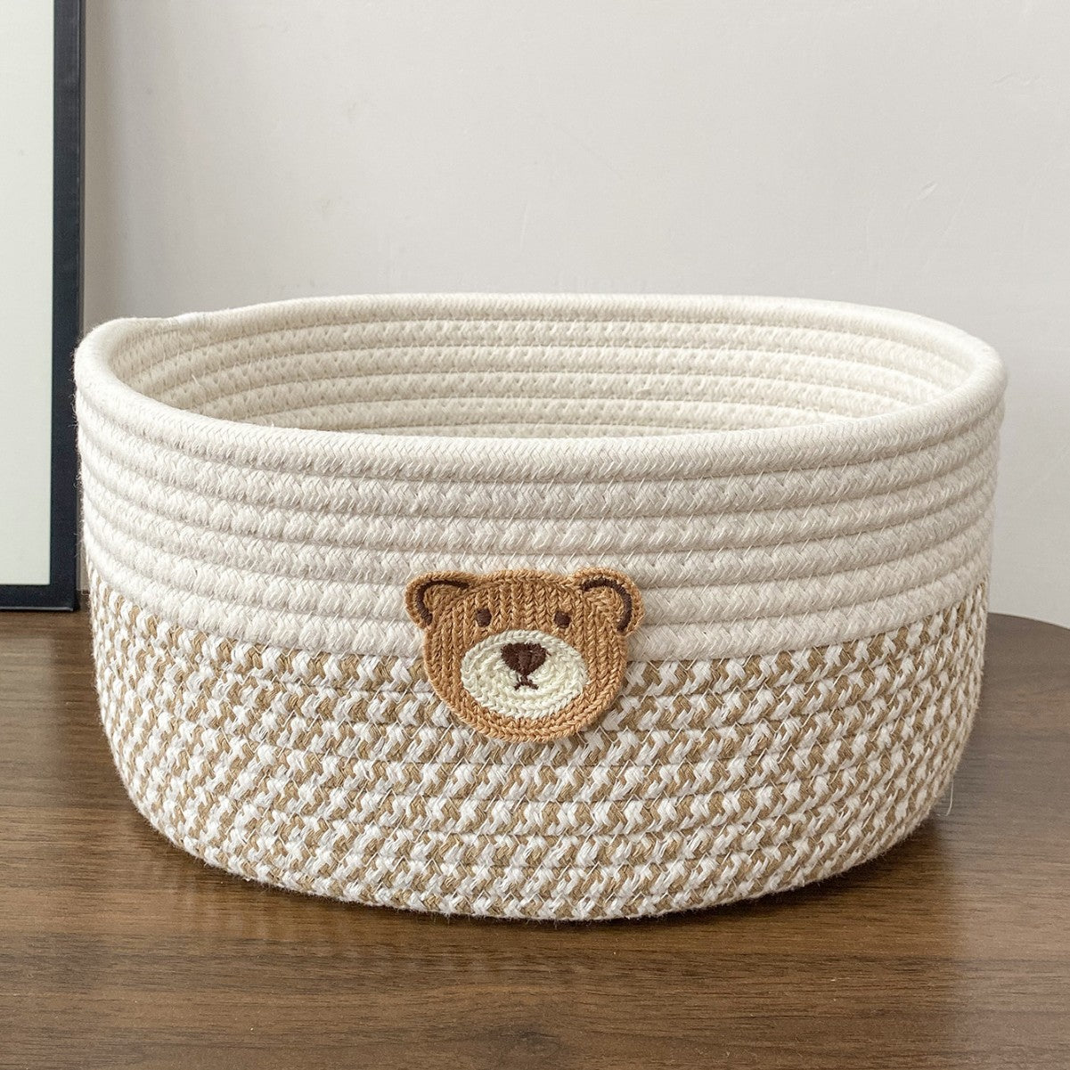 Cotton Rope Woven Cute Snack Storage Basket Creative Home Desktop Remote Control Storage Box Bedside Storage Basket