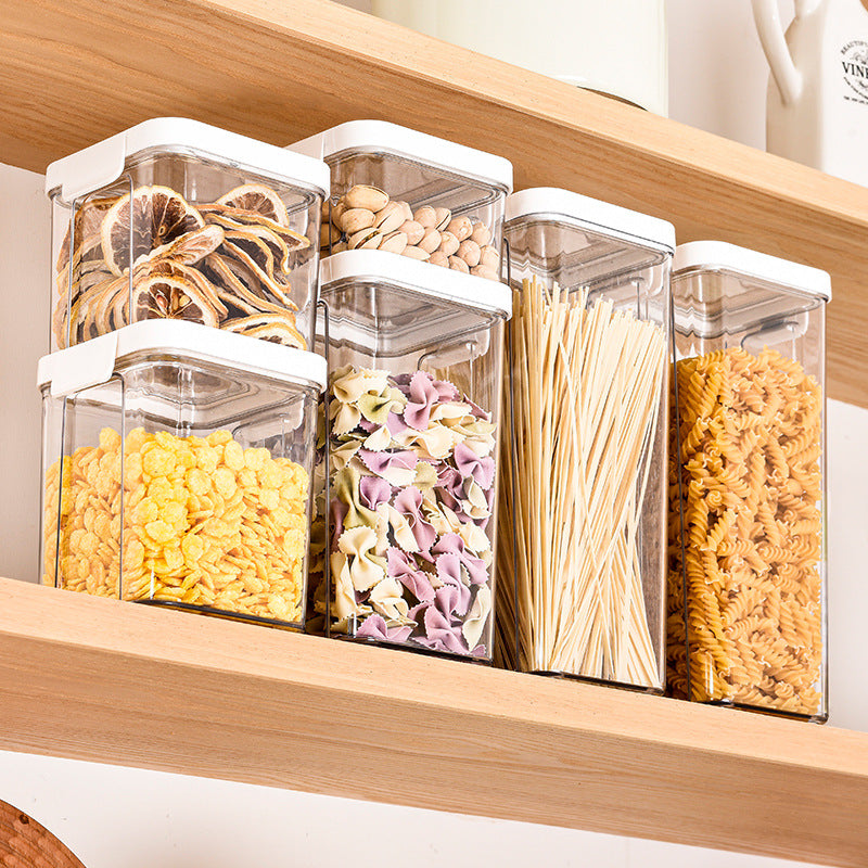 Sealed Jar for Grains, Kitchen Large Storage Sealed Box for Food, Dry Goods, Snacks, Transparent Moisture-Proof Storage Jar