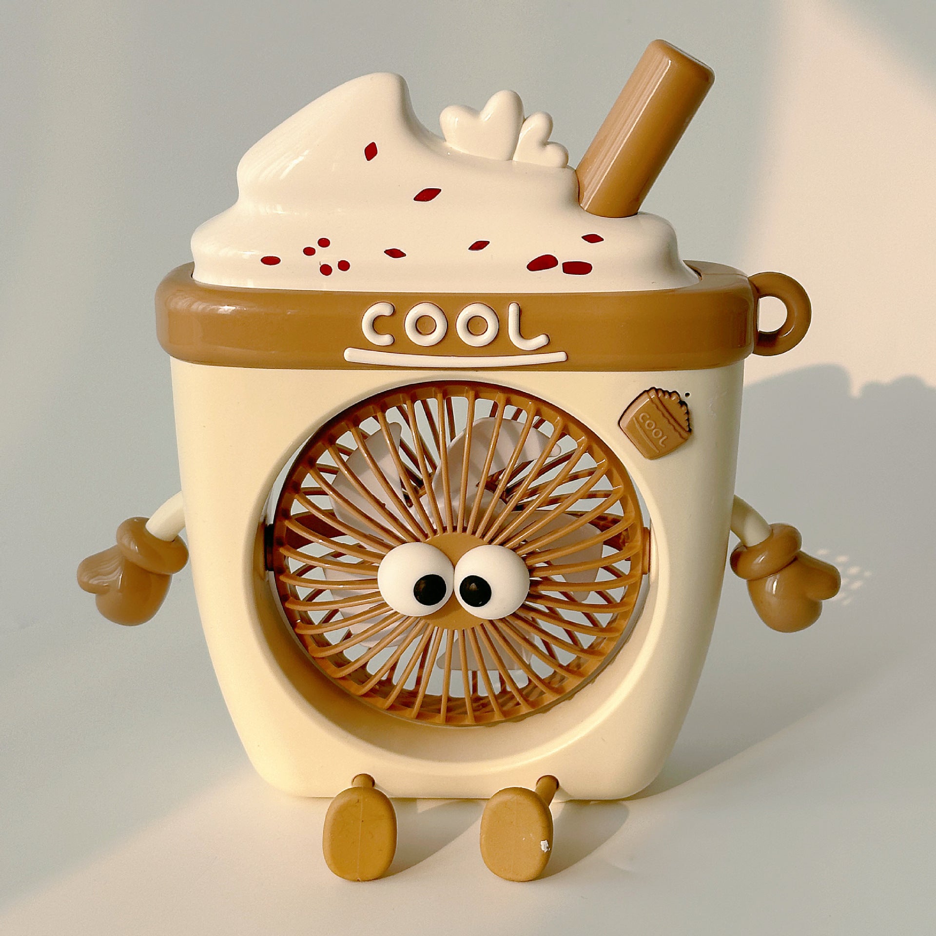 Food Toy Series Cartoon Electric Fan Summer Small Dormitory Fan USB Mini Fan Portable Handheld Fan