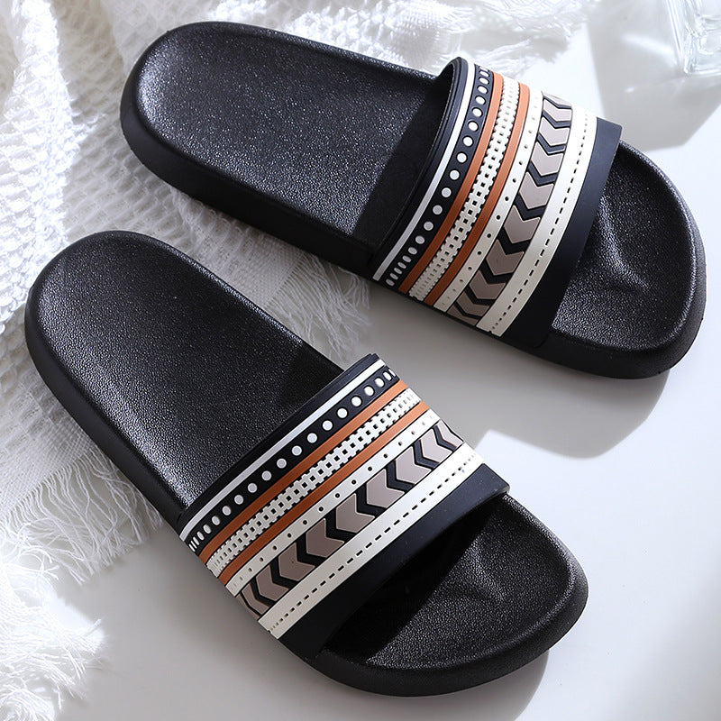 Home Slippers Indoor Bathroom Non-slip Sandals Summer Outdoor Leisure Sandals and Slippers Couple Wear Trendy Slides