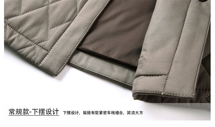 24 Winter Men's Cotton Jacket for Young and Middle-Aged, Casual Trendy Warm Silk Cotton Coat, Casual Outerwear for Men