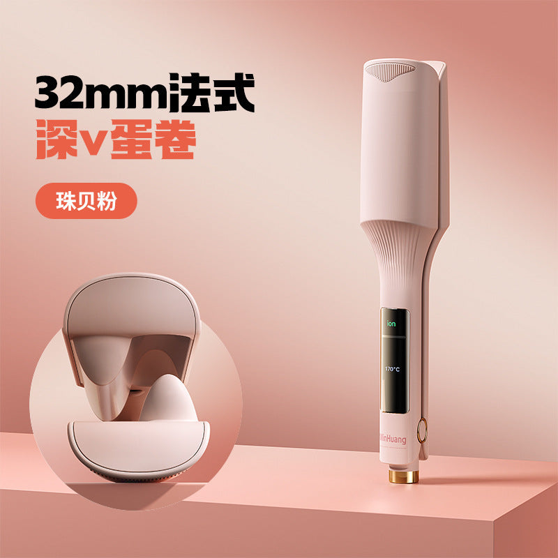 Deep U egg roll egg roll head curling stick automatic 32mm water ripple instant noodles short wool roll fluffy splint artifact