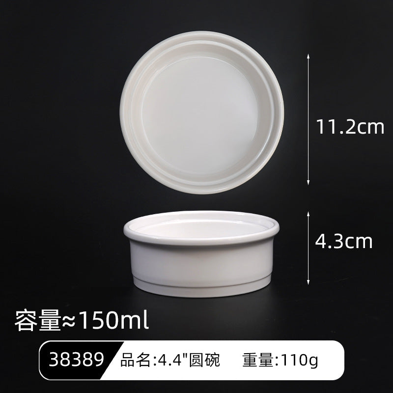 melamine tableware fall-resistant thickened commercial hotel tableware stacking bowl striped noodle bowl rice bowl soup bowl porridge bowl small bowl
