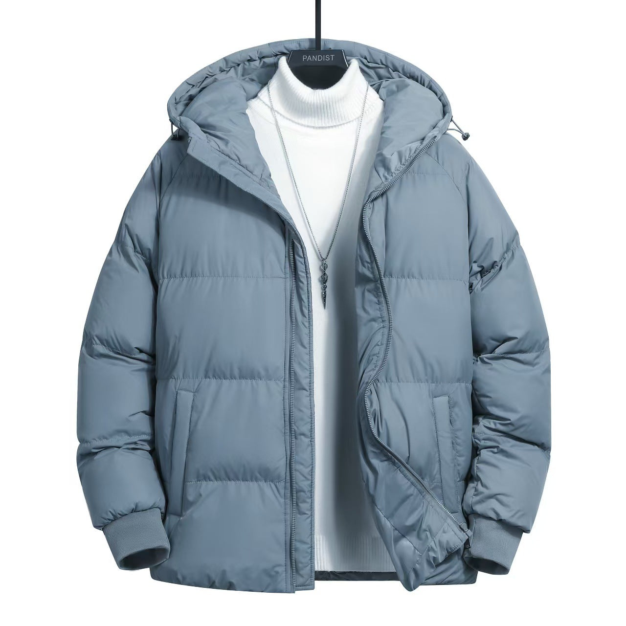 Cross-Border Men's Thickened Cotton Jacket with Hood, Loose Fit, Warm, Versatile, Casual, Cold-Proof Men's Cotton Coat, Trendy Sports Jacket