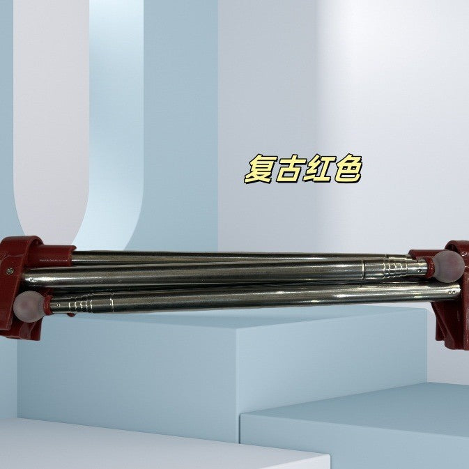 Portable Telescopic Folding Drying Rack Stainless Steel Telescopic Folding Hanger Household Bold Travel Clothes Bar