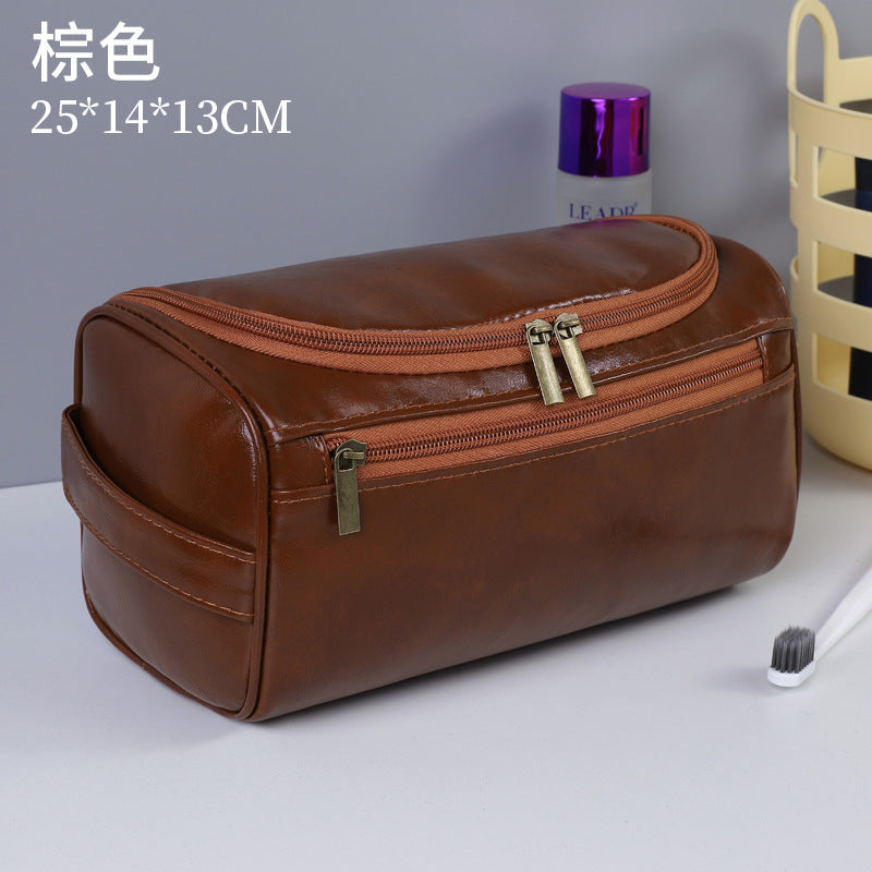 Cross-border Amazon Travel PU Leather Multifunctional Storage Bag Wash Bag Large Capacity High Color Waterproof Storage Bag