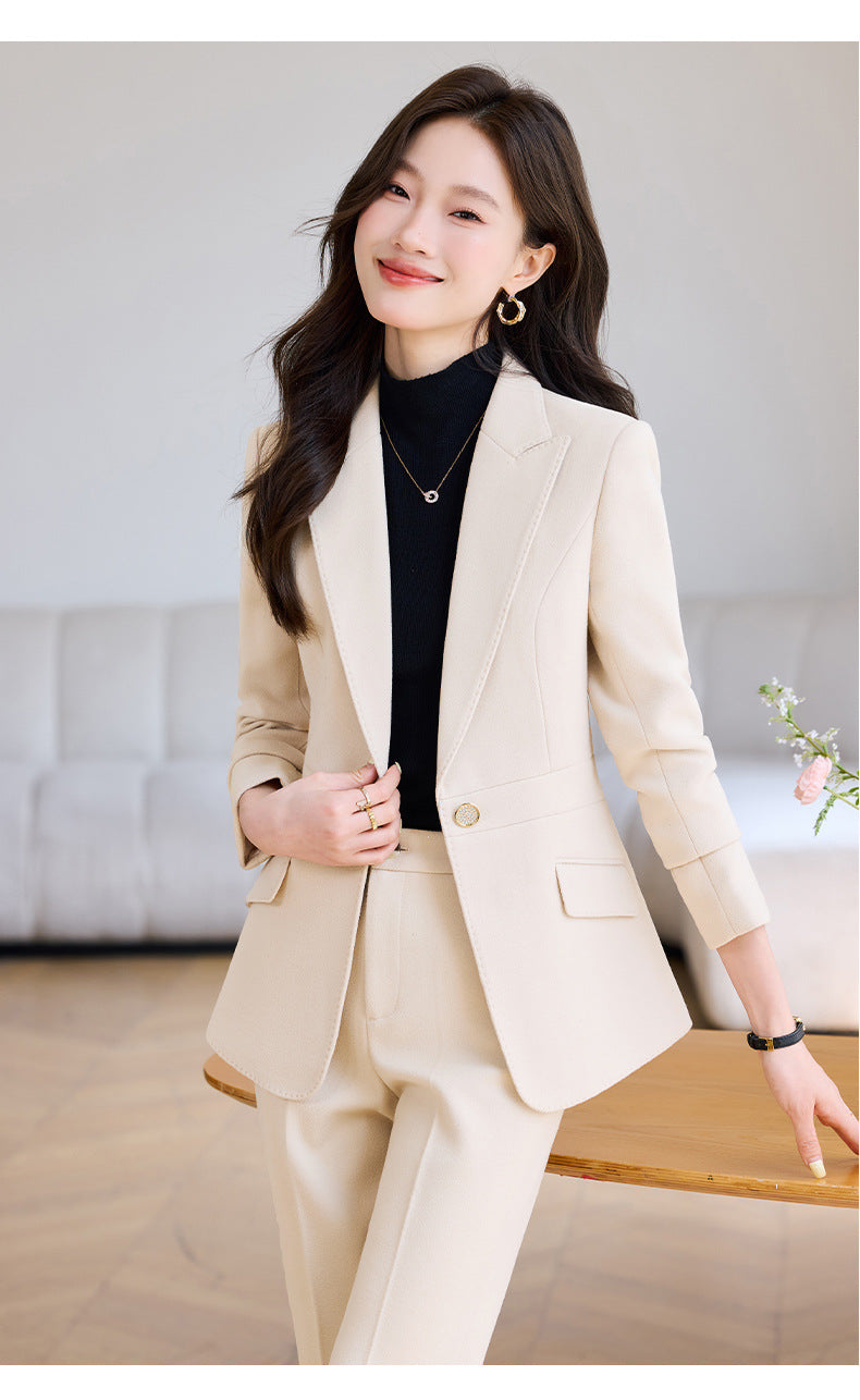 Cross-Border High-End Women's Suit Set, New Style Women's Casual Professional Fashion Elegant Slim-Fit Formal Workwear