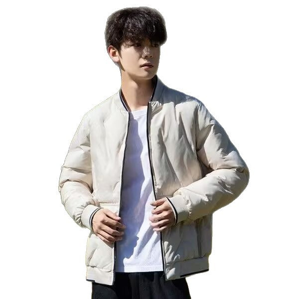 Men's Oversized Trendy Cotton Jacket for Autumn and Winter, New Fashion Baseball Jacket, Warm Thick Coat