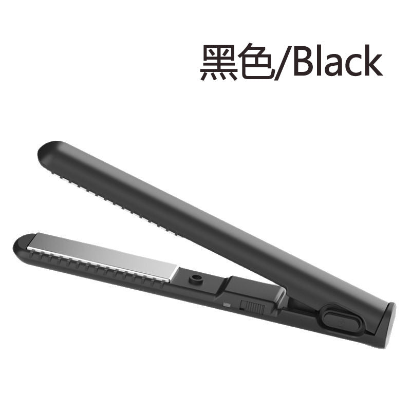 Cross-Border Direct Hair Straightener Curling Iron for Women, Student Dormitory Dual-Use USB Small Electric Hair Straightener and Curling Iron