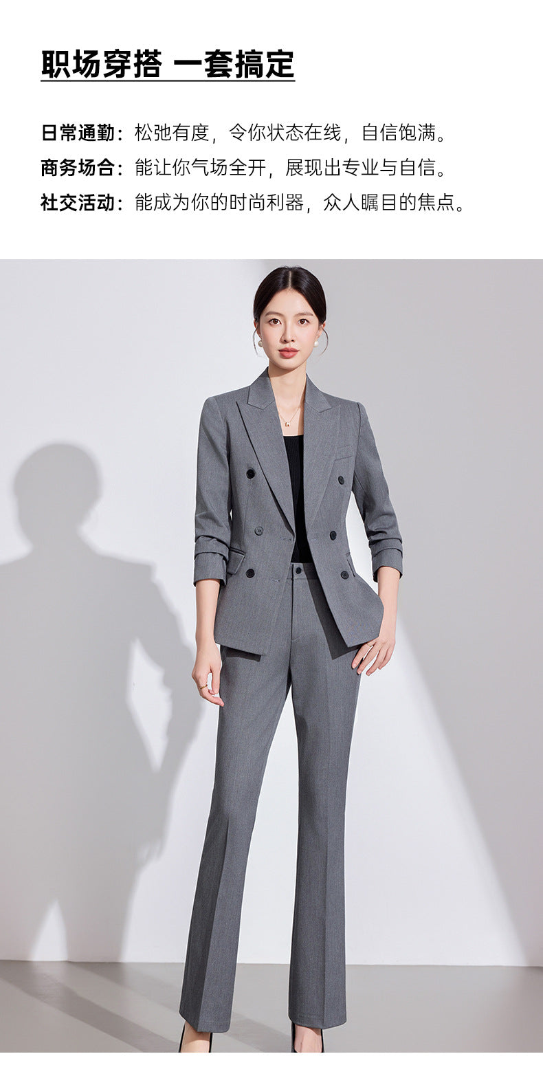 2025 Autumn and Winter Casual Fashion Suit Pants Business Wear Women's Cross-Border Export Pants Suit 6913