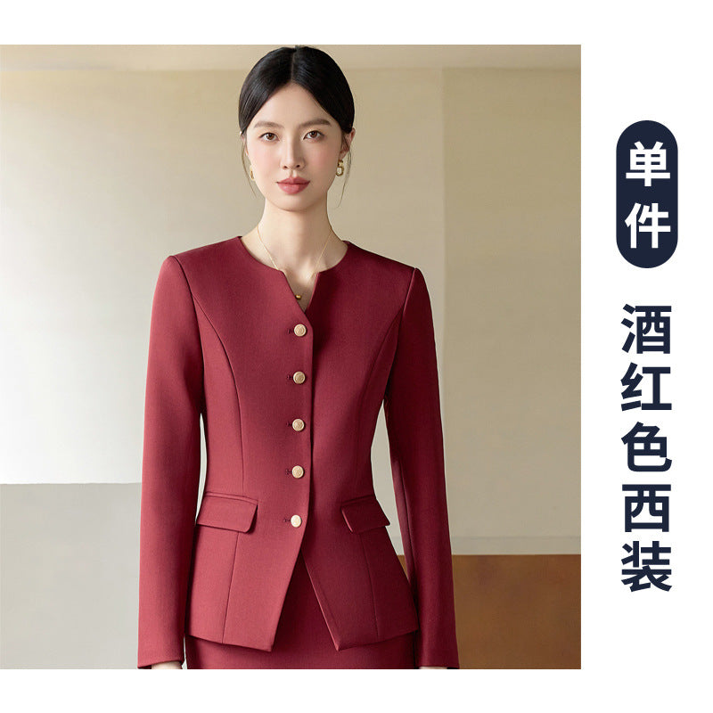 Suit Suit for Women Spring & Fall New Fashion Elegant Goddess Style Professional Wear Formal Wear Beauty Salon Jewelry Store Work Clothes