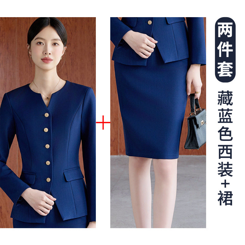 Suit Suit for Women Spring & Fall New Fashion Elegant Goddess Style Professional Wear Formal Wear Beauty Salon Jewelry Store Work Clothes