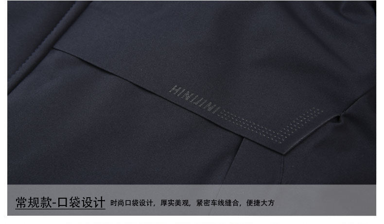 2024 winter new silk cotton-padded jacket casual men's business middle-aged cotton-padded hooded thick warm coat wholesale