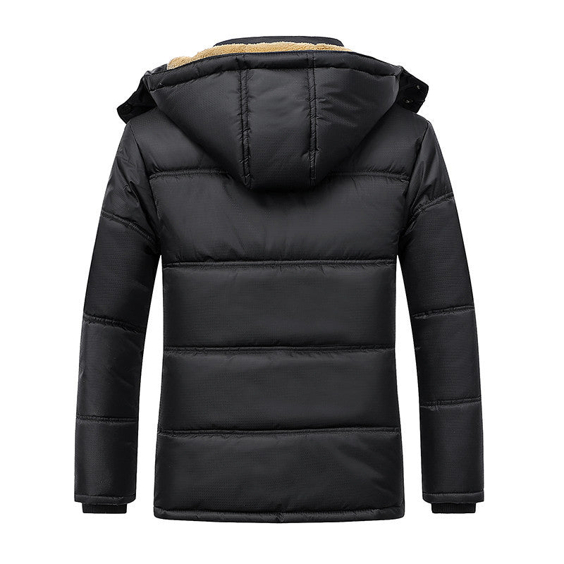 Cotton-padded coat for men 2019 new winter middle-aged and elderly warm cotton-padded coat fleece-lined thickened fashion dad wear wholesale