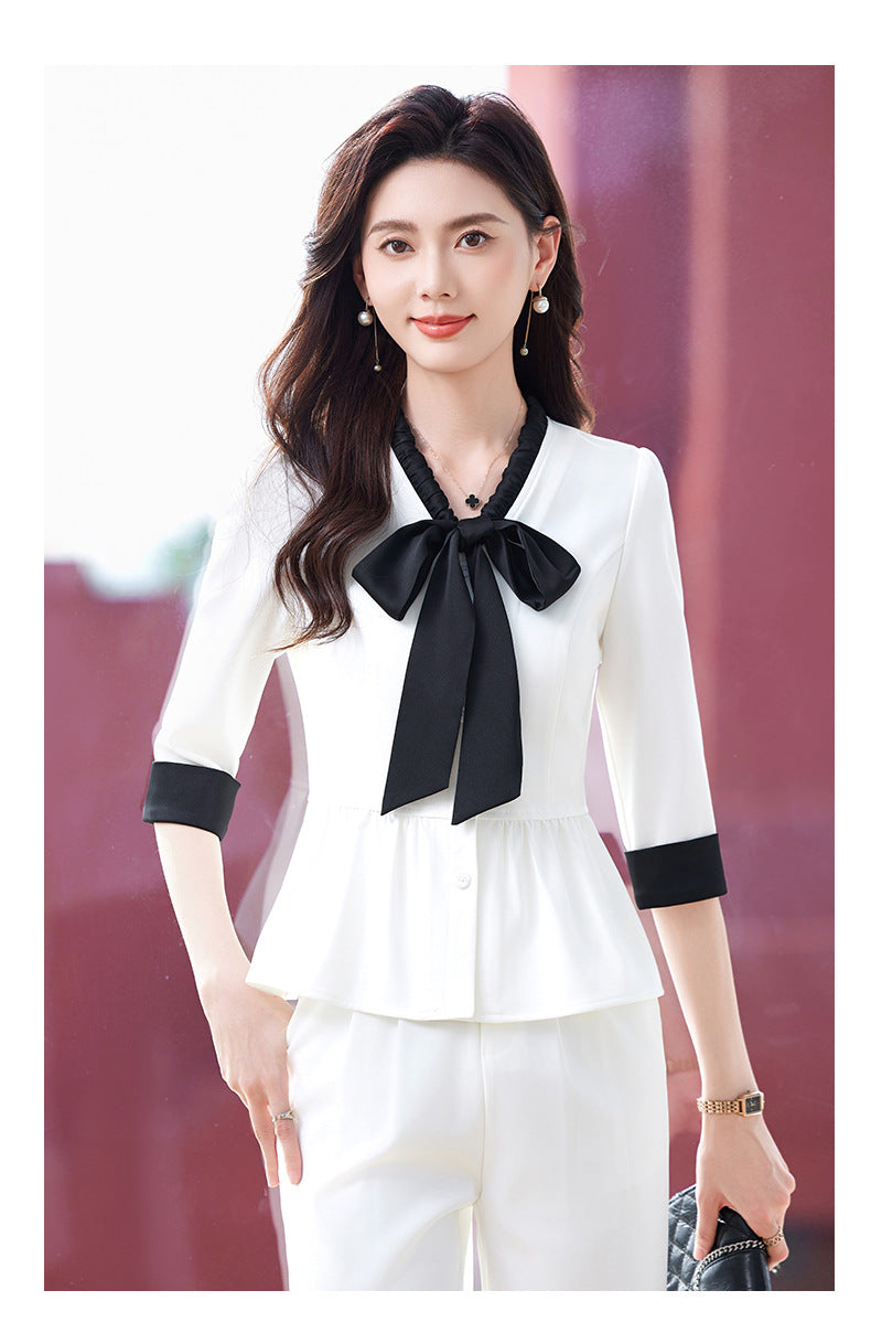 High-End Elegant Professional Interview Suit Fashion Age-Reducing Petite Fashion Suit Height-Enhancing Workwear Pants for Women