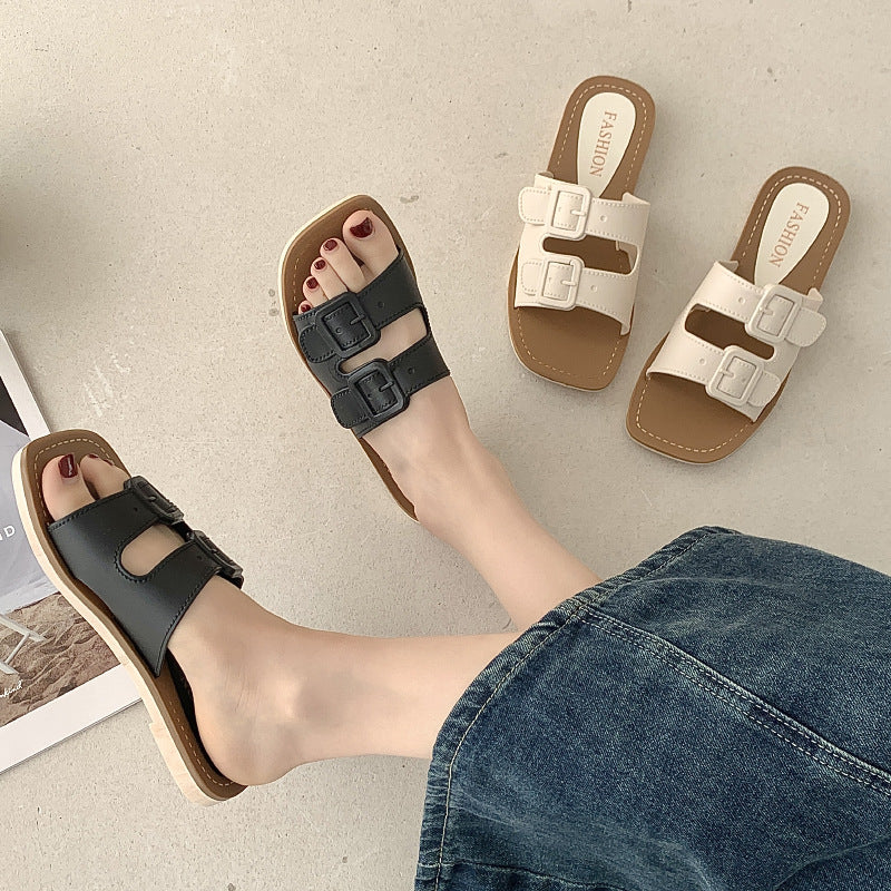 Slippers Women's Summer 2025 Cross-border New Style Slippers Fashion Outfit Flat Slippers Slippers Wholesale Slippers