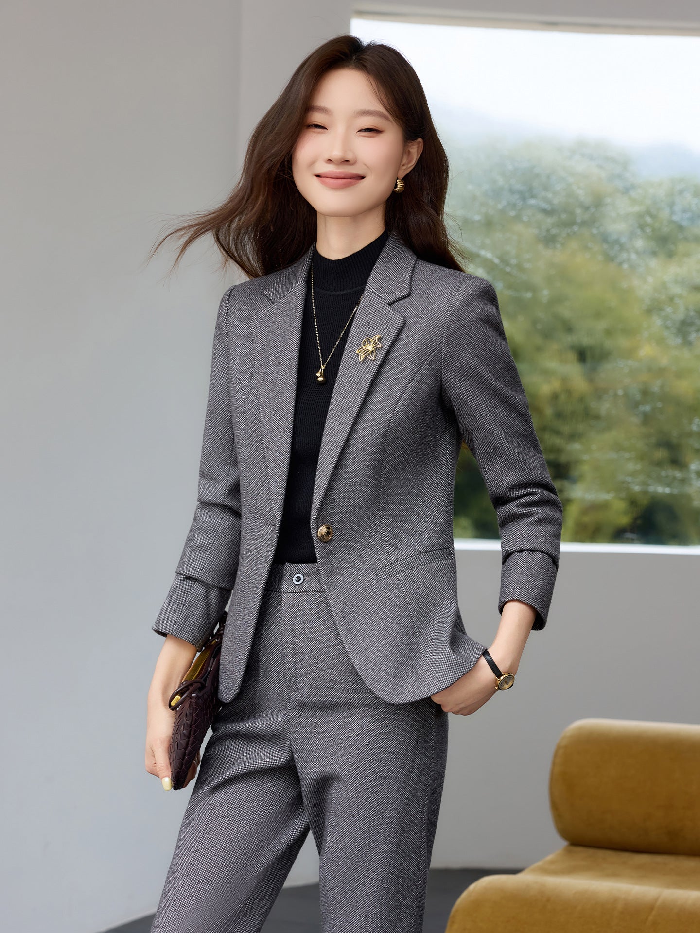 Cross-Border High-End Women's Suit Set, New Autumn Style, Professional Formal Wear, High-End, Elegant, Fashionable Workplace Suit Jacket